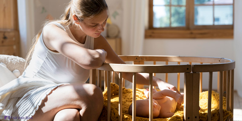 baby sleeping in the crib