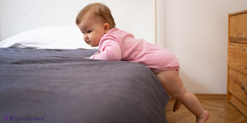 baby with sleep regression due to developmental milestones.