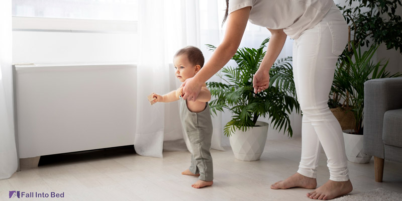 baby walking as a part of developmental milestones