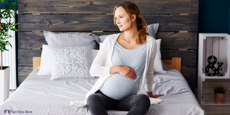 pregnant woman in bed